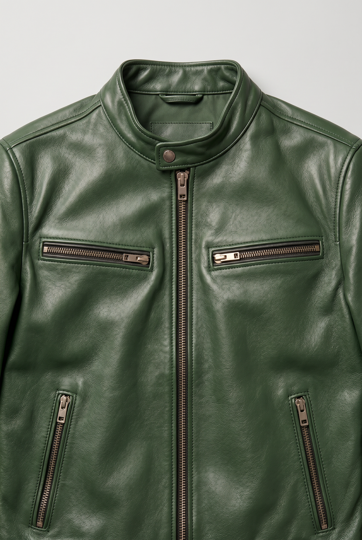 Veste Homme | Aspect Cuir Zippée Col Officier - 3