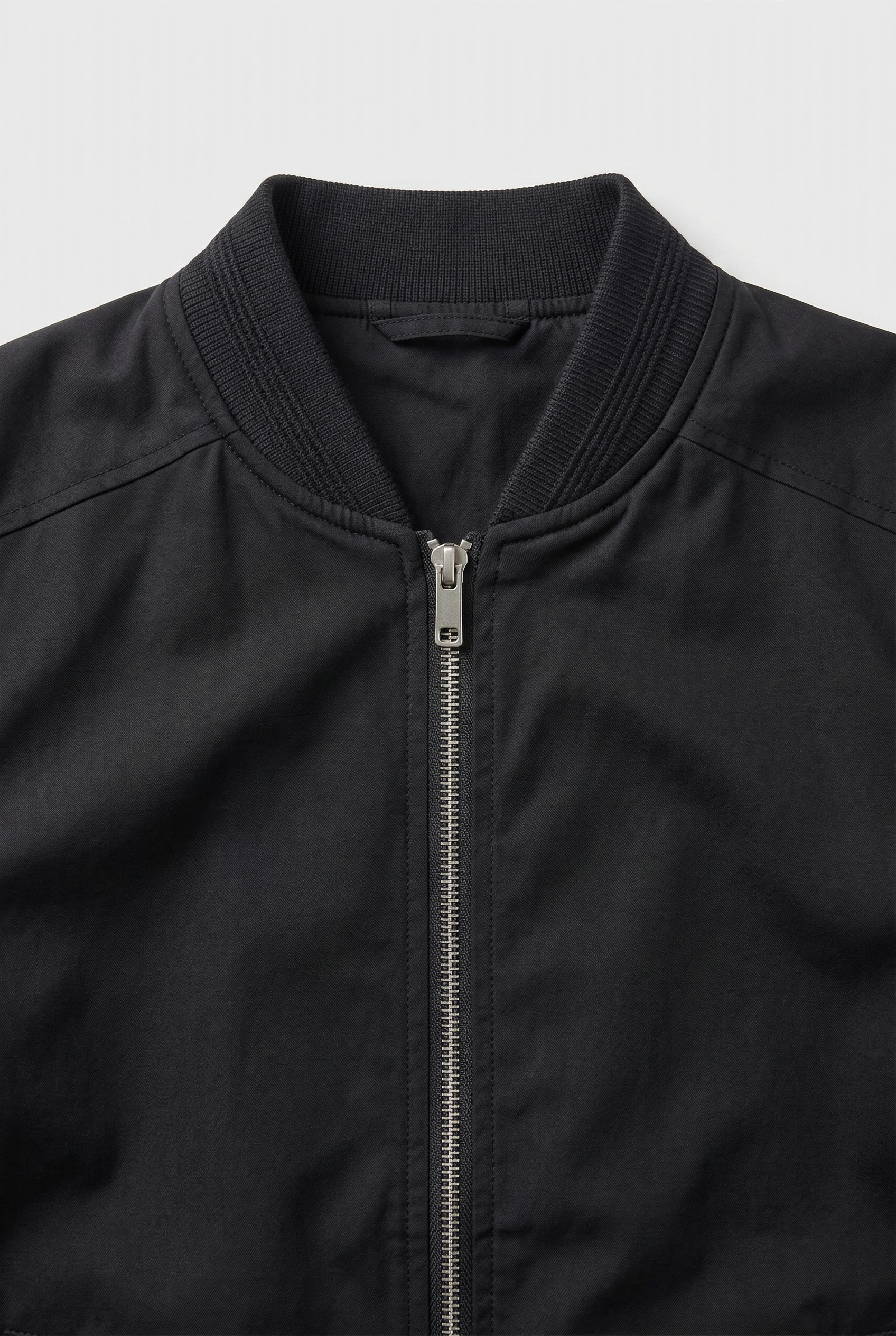 Veste Homme | Bomber Zippé Col Côtelé Poche Manche - 3