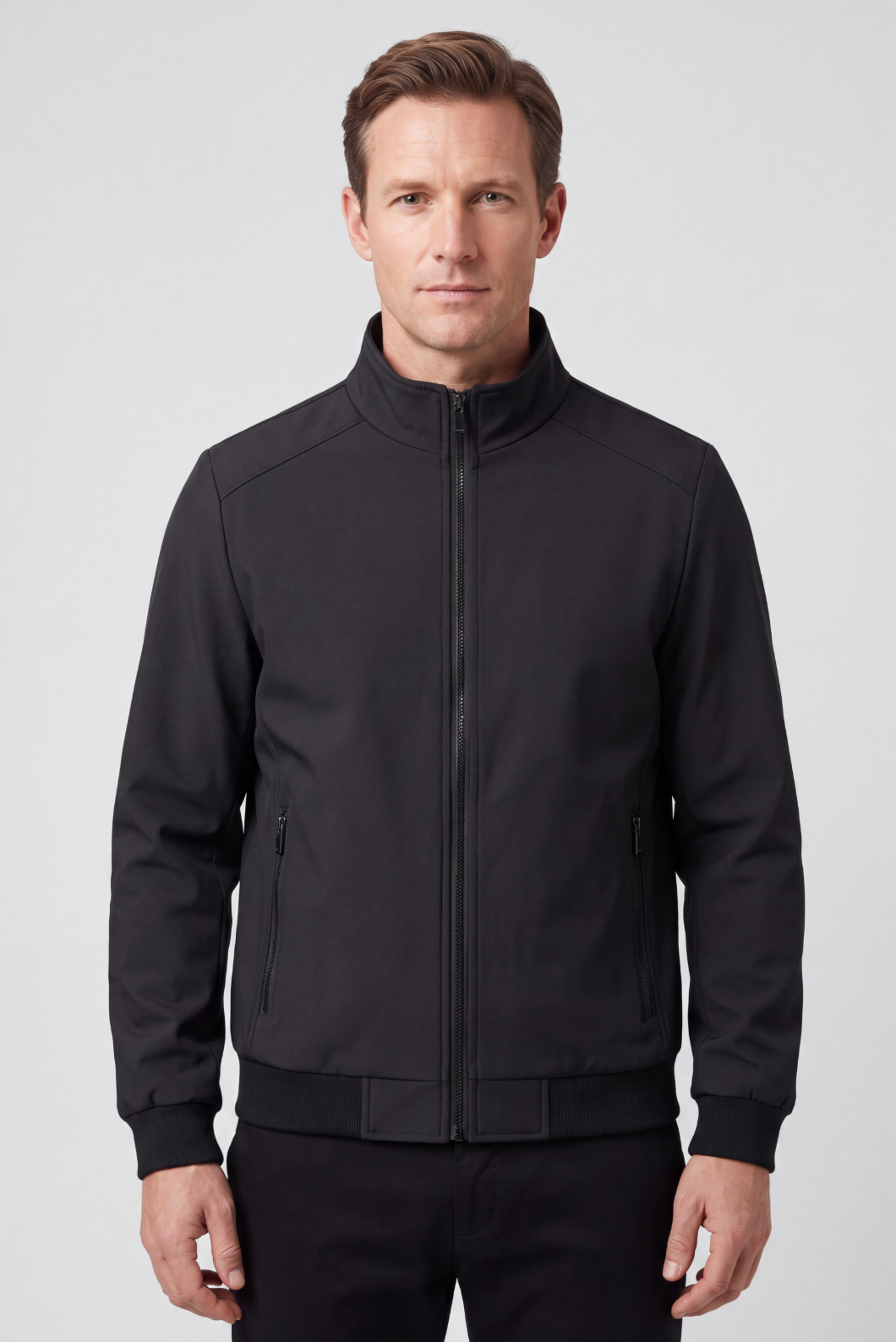 Veste Homme | Bomber Zippé Col Montant Doublure Douce - 1
