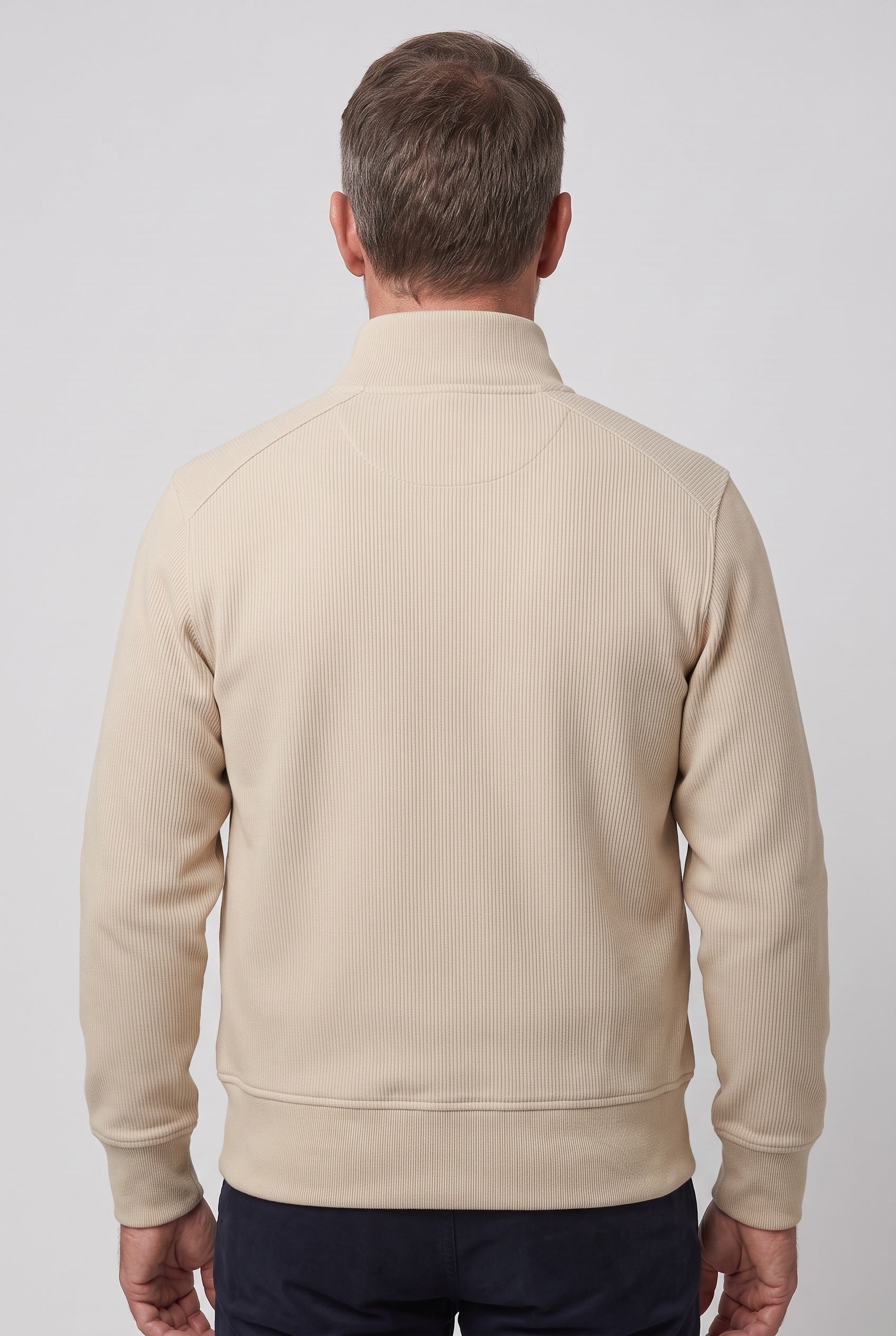 Veste Homme | Boutonnée Col Montant Texture Côtelée - 2