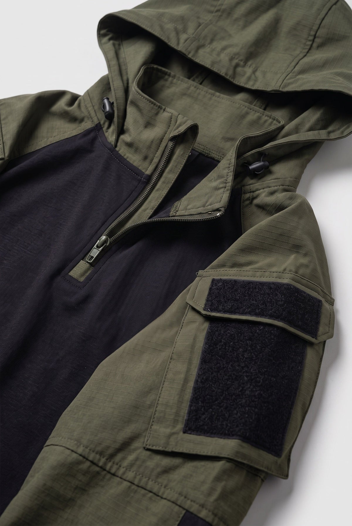 Veste Homme | Col Zippé Capuche Fixe Poches Sur Manches - 3