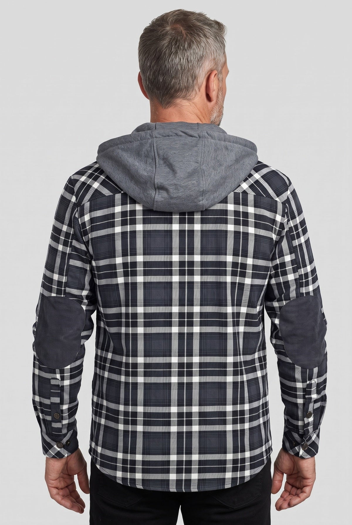 Veste Homme | Sherpa Boutonnée Capuche Contrastée Coudières - 2