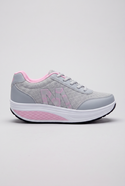 Baskets Femme | À Lacets Plateforme Semelle Arrondie - 7