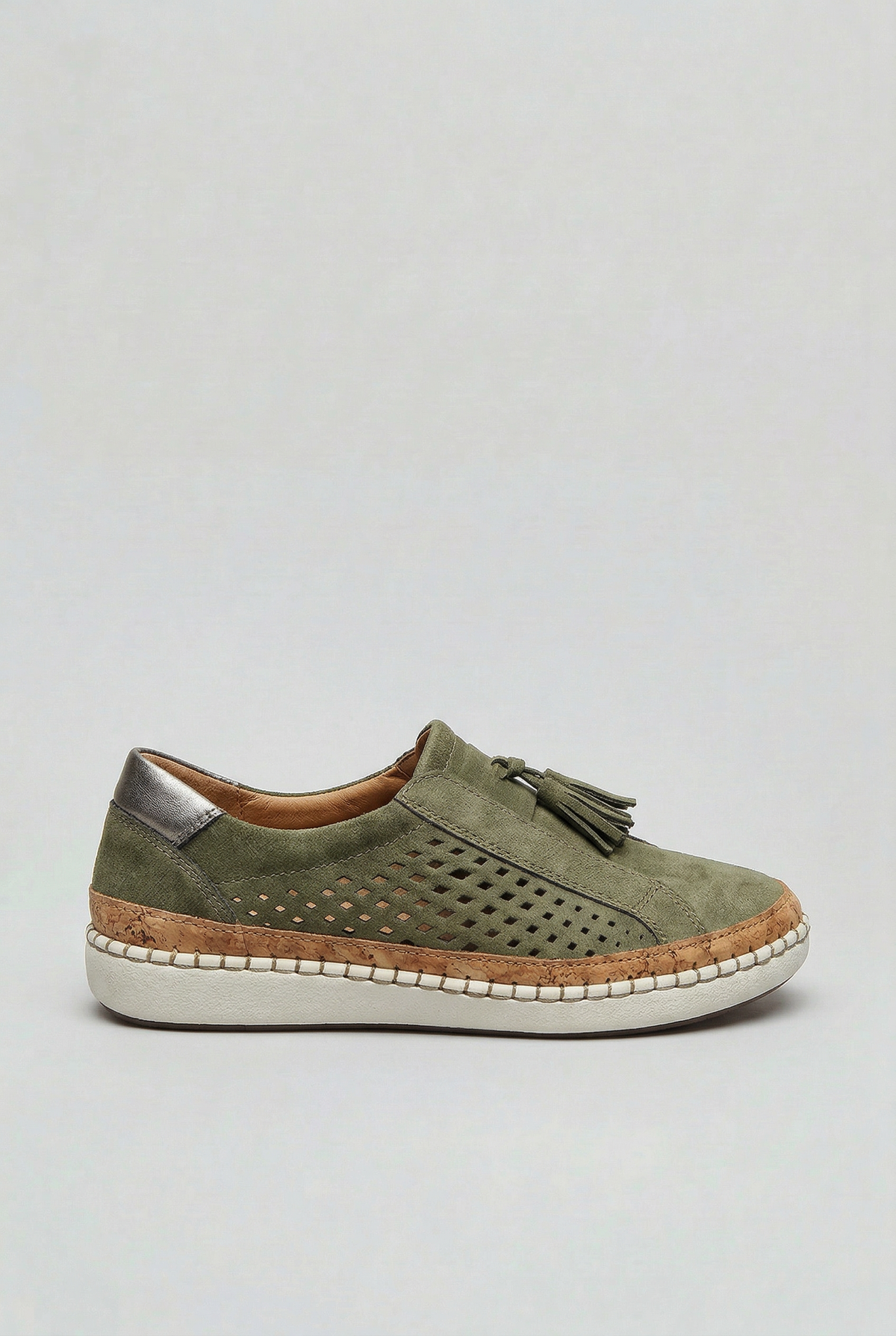 Baskets Femme | Sans Lacet Pompons Panneau Perforé - 1