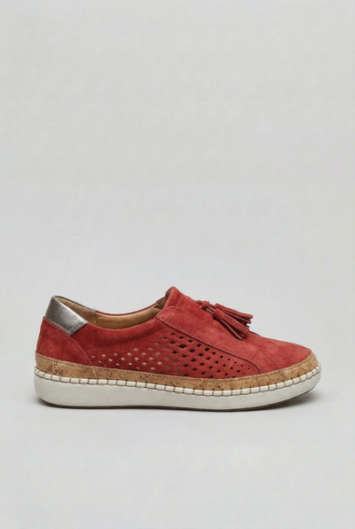 Baskets Femme | Sans Lacet Pompons Panneau Perforé - 6