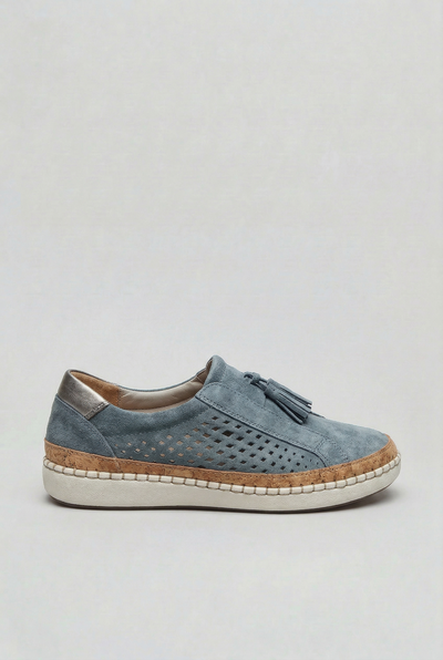 Baskets Femme | Sans Lacet Pompons Panneau Perforé - 8