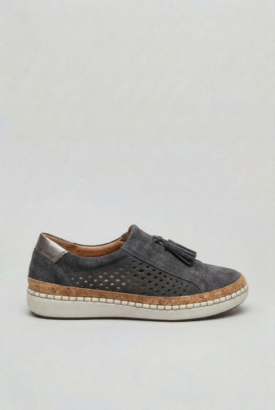 Baskets Femme | Sans Lacet Pompons Panneau Perforé - 9