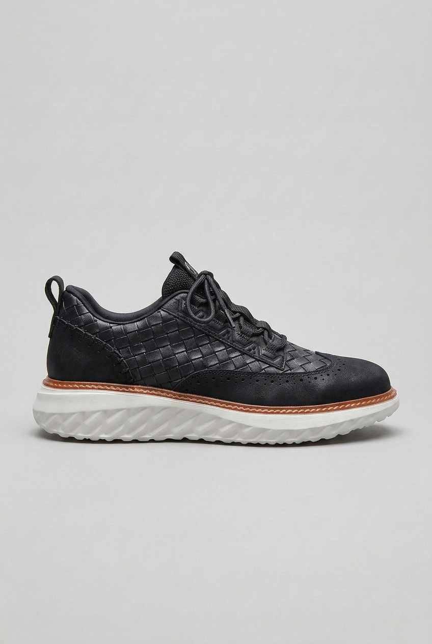 Baskets Homme | À Lacets Effet Tressé Perforations Brogue - 5