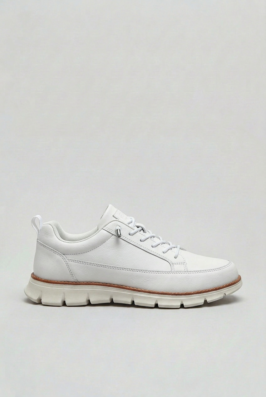 Baskets Homme | À Lacets Semelle Rainurée Effet Grainé - 5