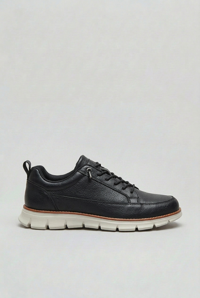 Baskets Homme | À Lacets Semelle Rainurée Effet Grainé - 6