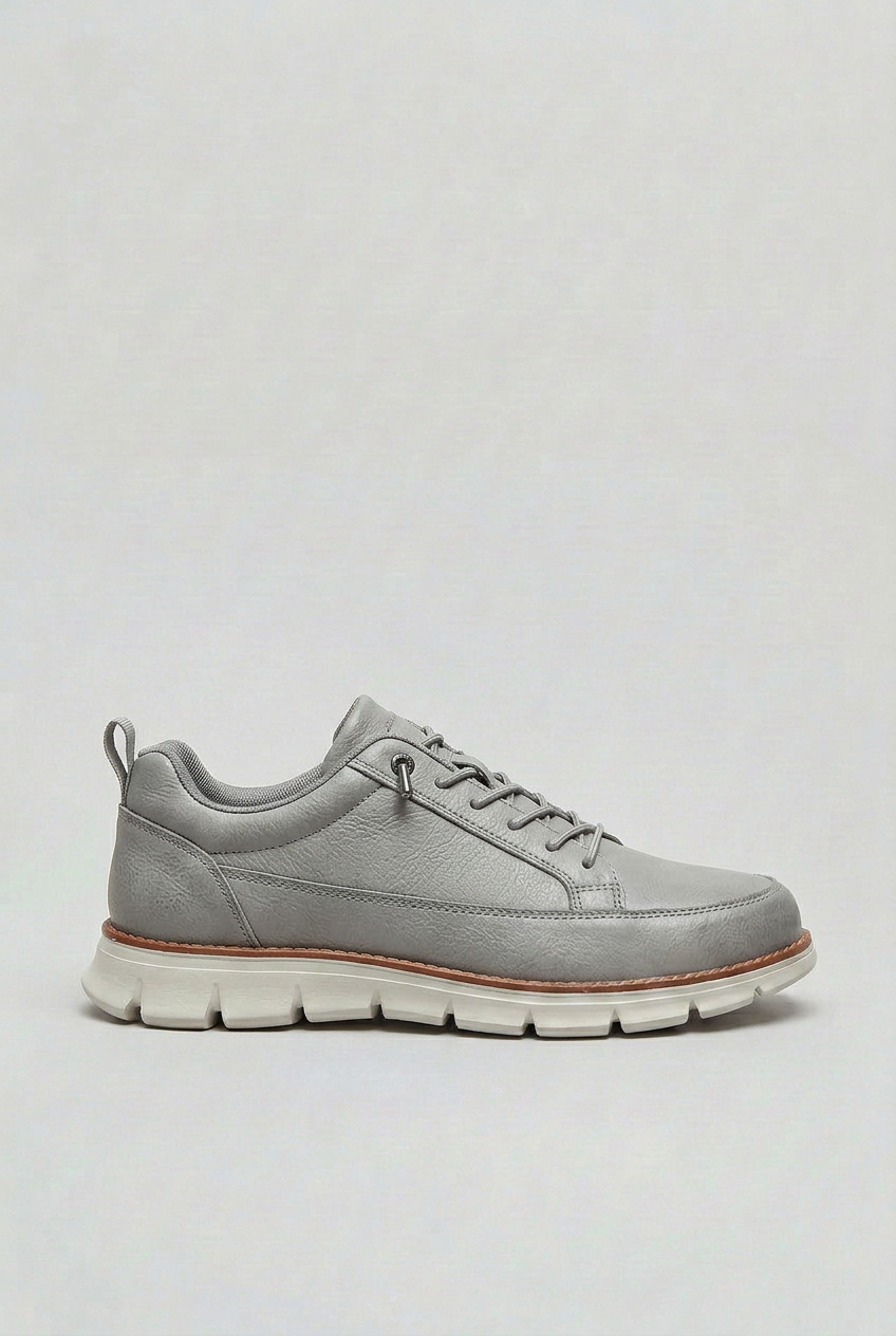 Baskets Homme | À Lacets Semelle Rainurée Effet Grainé - 7