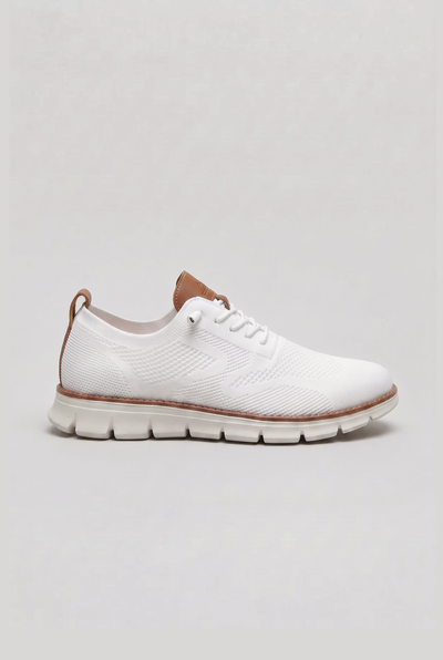 Baskets Homme | Maille Tricotée Motif Brogue Tirettes Doubles - 1