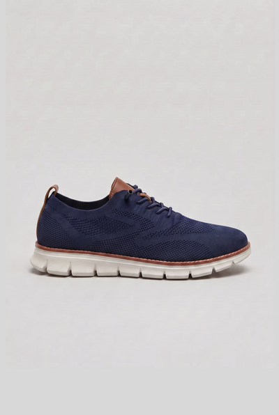 Baskets Homme | Maille Tricotée Motif Brogue Tirettes Doubles - 10