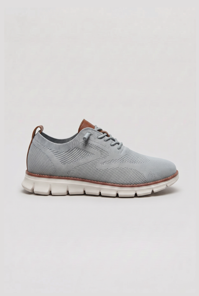 Baskets Homme | Maille Tricotée Motif Brogue Tirettes Doubles - 12