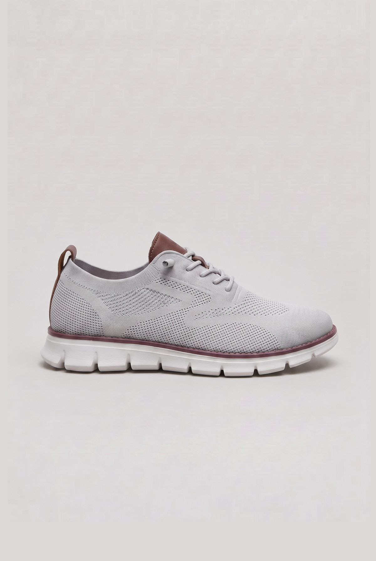 Baskets Homme | Maille Tricotée Motif Brogue Tirettes Doubles - 13