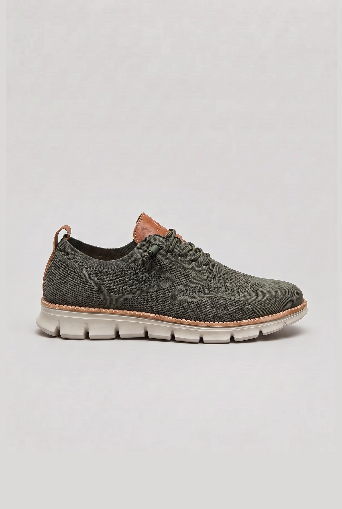 Baskets Homme | Maille Tricotée Motif Brogue Tirettes Doubles - 5