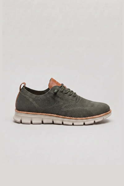 Baskets Homme | Maille Tricotée Motif Brogue Tirettes Doubles - 5