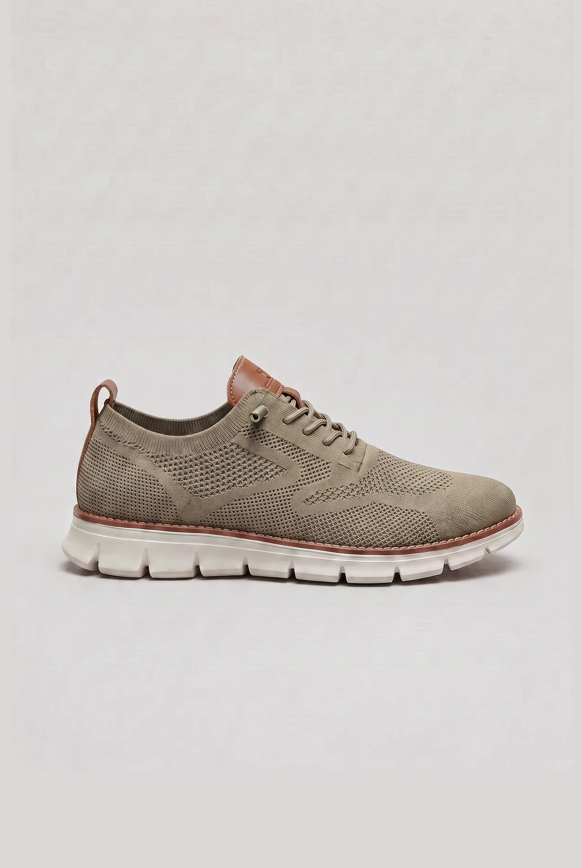 Baskets Homme | Maille Tricotée Motif Brogue Tirettes Doubles - 6