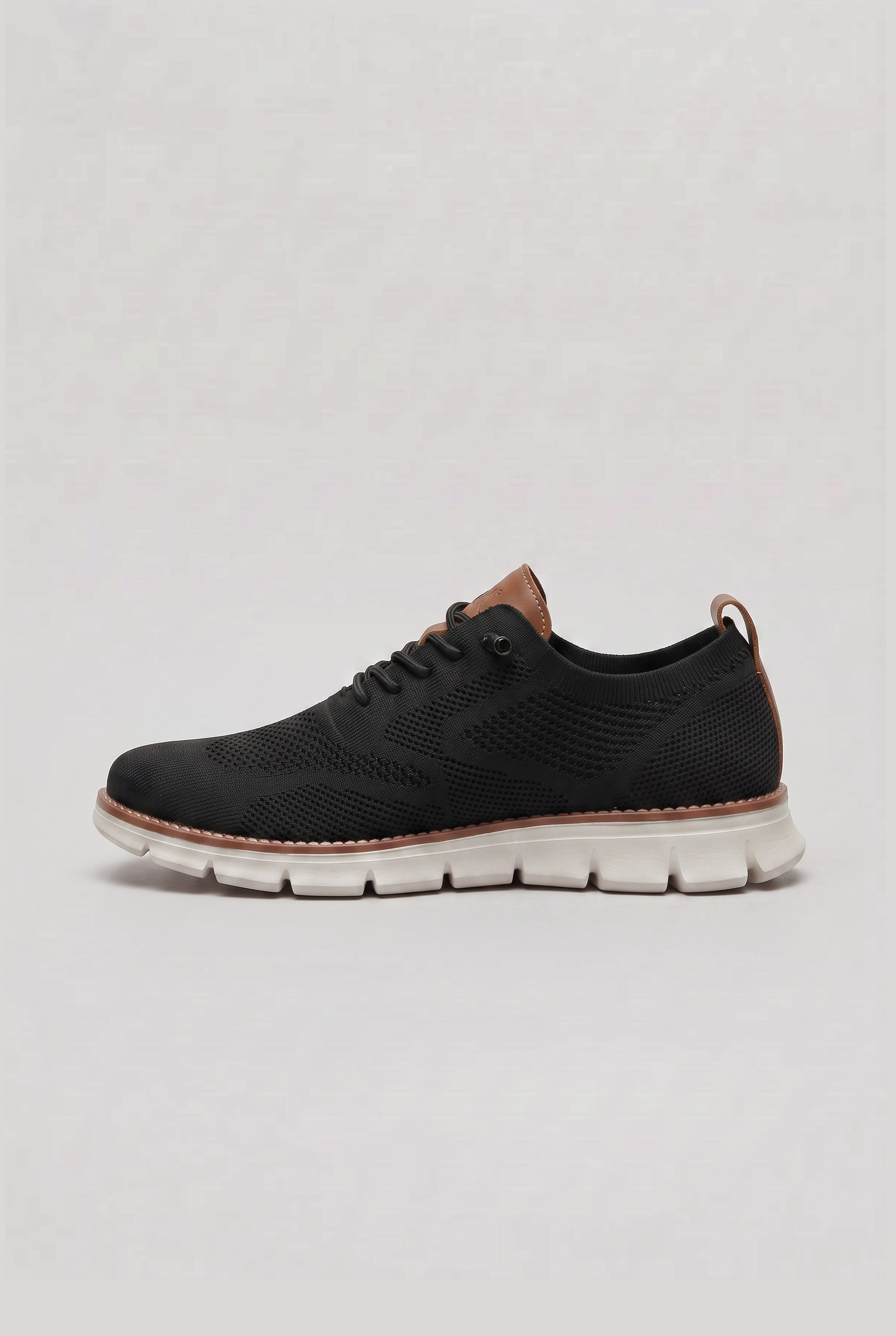 Baskets Homme | Maille Tricotée Motif Brogue Tirettes Doubles - 7