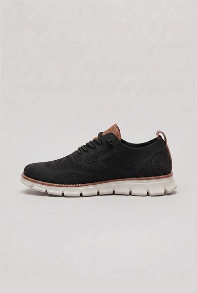 Baskets Homme | Maille Tricotée Motif Brogue Tirettes Doubles - 7