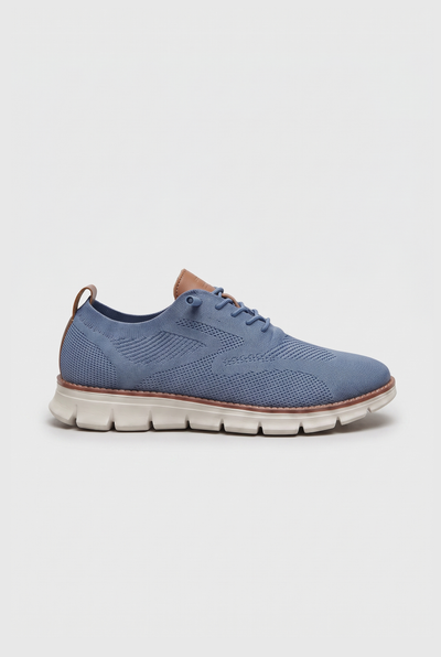 Baskets Homme | Maille Tricotée Motif Brogue Tirettes Doubles - 9