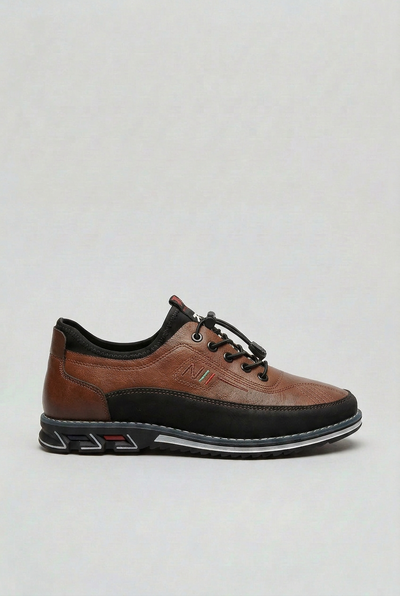 Baskets Homme | Serrage Rapide Aspect Cuir Semelle Crantée - 5