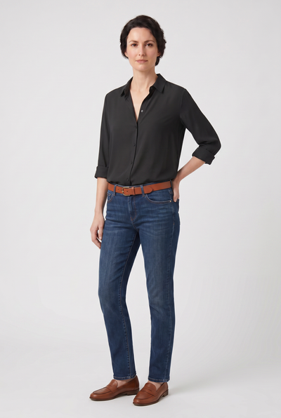 Blouse Femme | Boutonnée Col V Manches Longues - 6