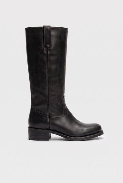 Bottes Femme | Hautes Cavalières À Enfiler Talon Bloc Bout Rond - 4