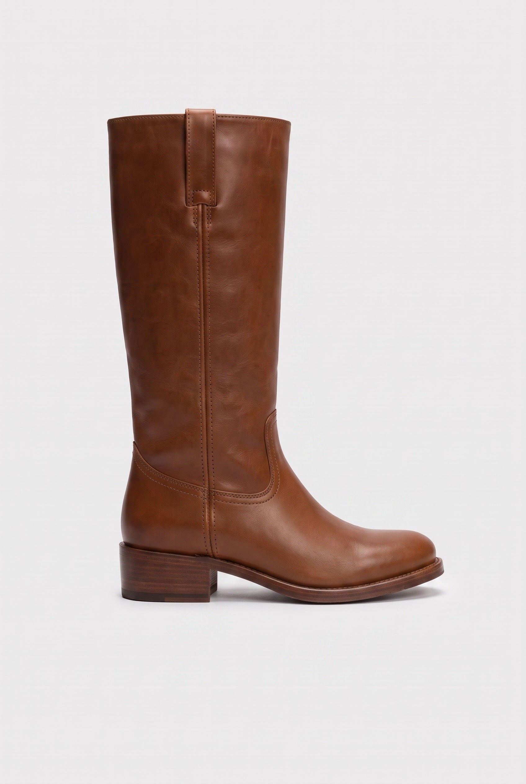 Bottes Femme | Hautes Cavalières À Enfiler Talon Bloc Bout Rond - 7