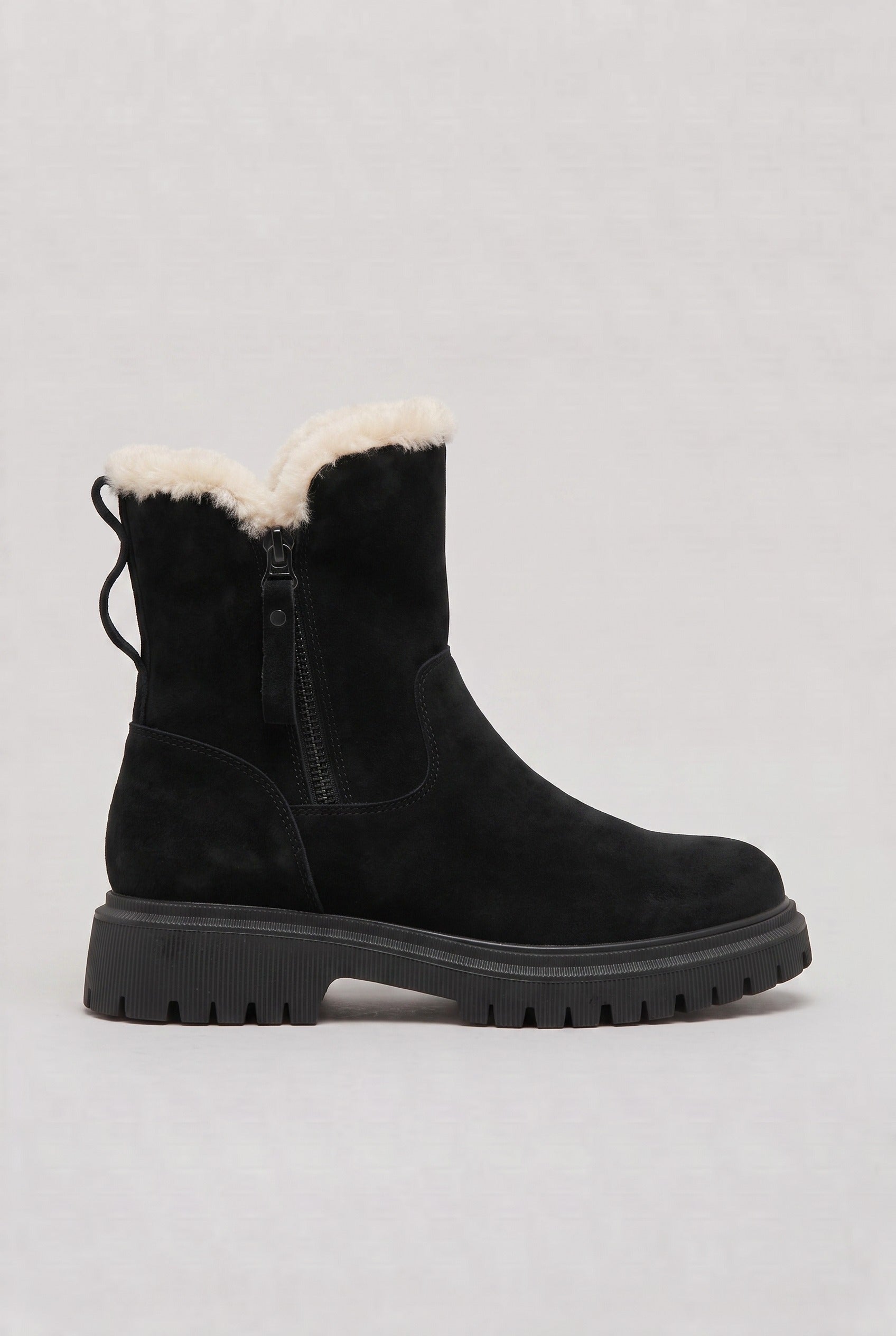 Bottines Femme | Fourrées Zip Latéral Semelle Crantée Plateforme - 1