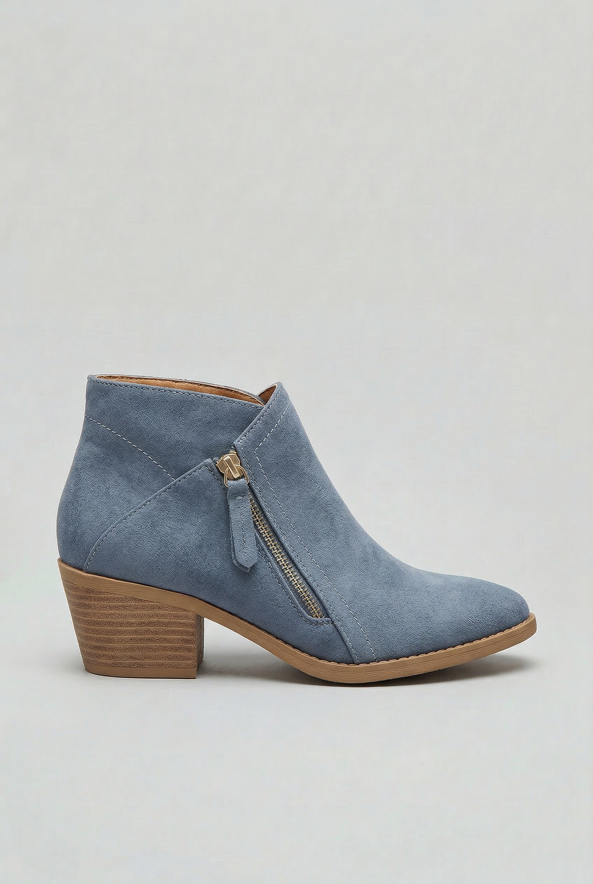 Bottines Femme | Zip Latéral Talon Bloc Bout Amande - 1