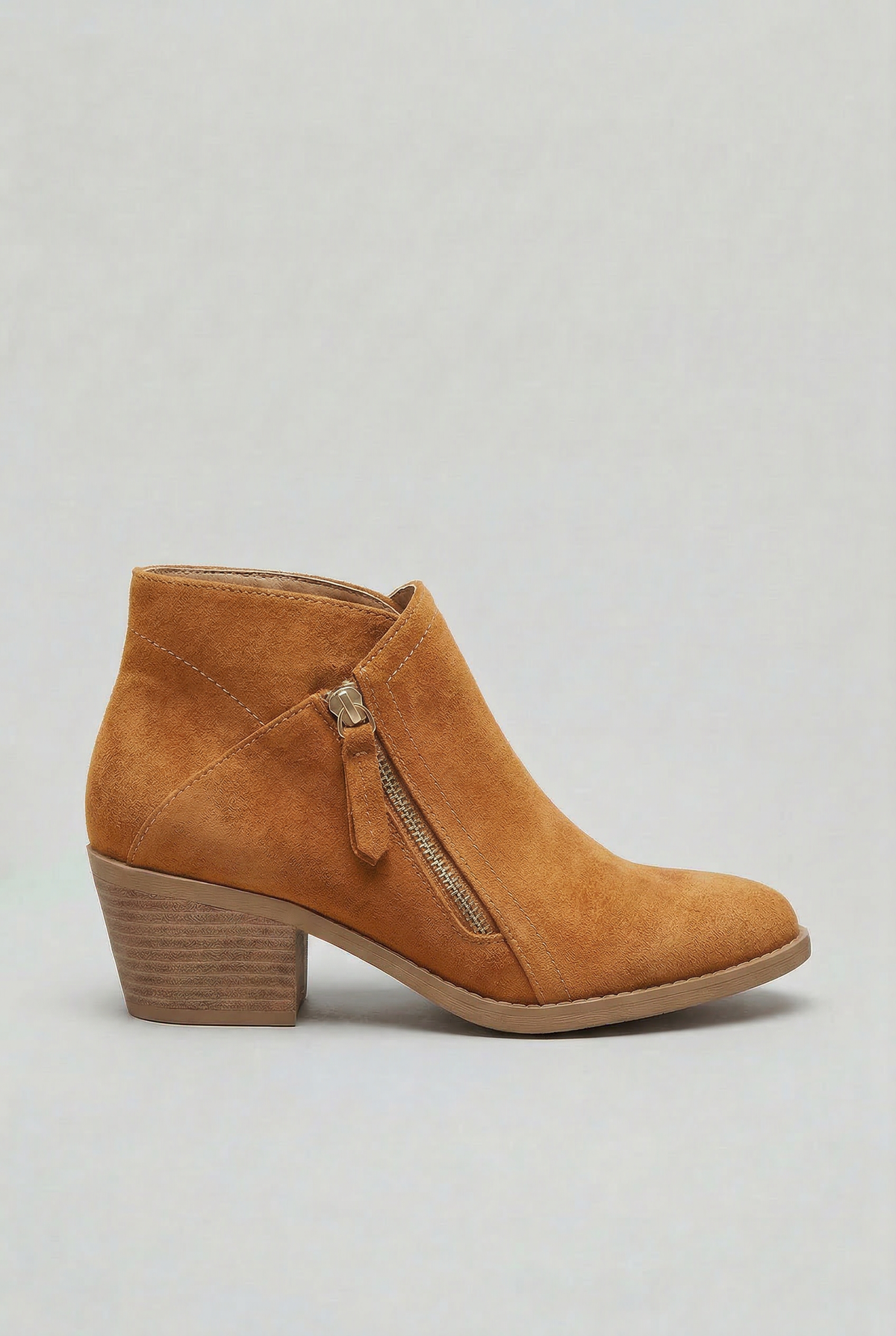 Bottines Femme | Zip Latéral Talon Bloc Bout Amande - 5
