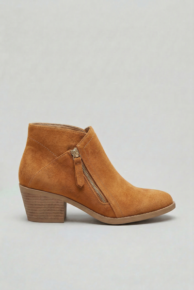 Bottines Femme | Zip Latéral Talon Bloc Bout Amande - 5