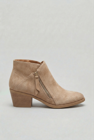 Bottines Femme | Zip Latéral Talon Bloc Bout Amande - 7