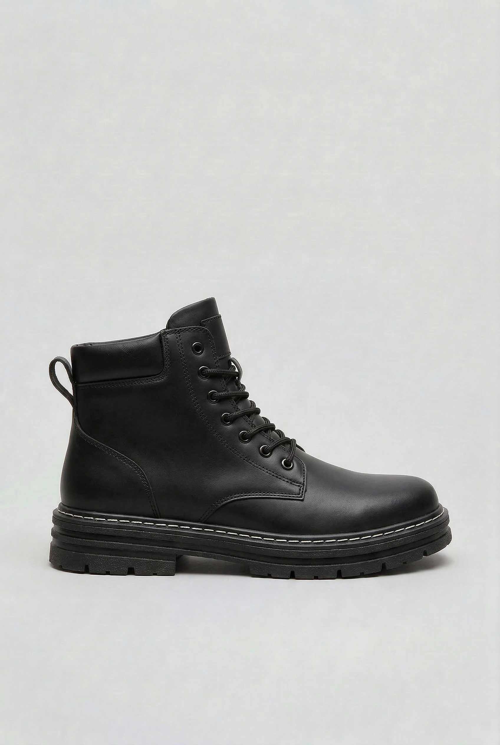 Bottines Homme | À Lacets Semelle Crantée Bout Rond - 5