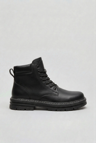 Bottines Homme | À Lacets Semelle Crantée Bout Rond - 5