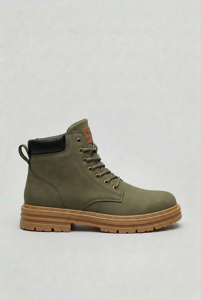 Bottines Homme | À Lacets Semelle Crantée Bout Rond - 6