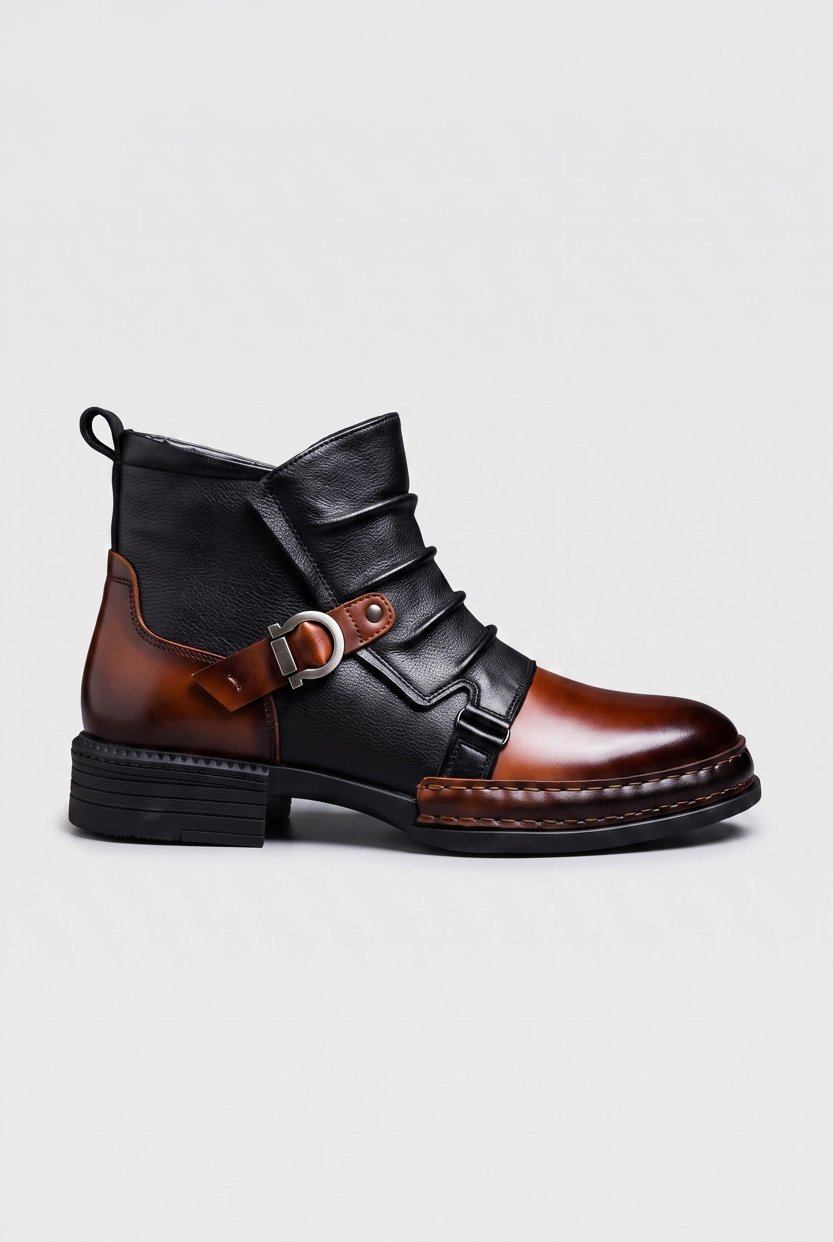 Bottines Homme | Bride À Boucle Aspect Cuir Semelle Crantée - 1