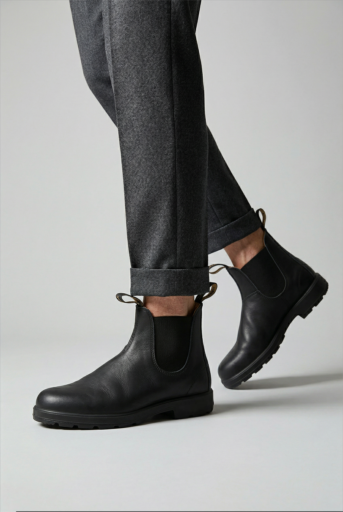 Bottines Homme | Chelsea Aspect Cuir Semelle Crantée - 2