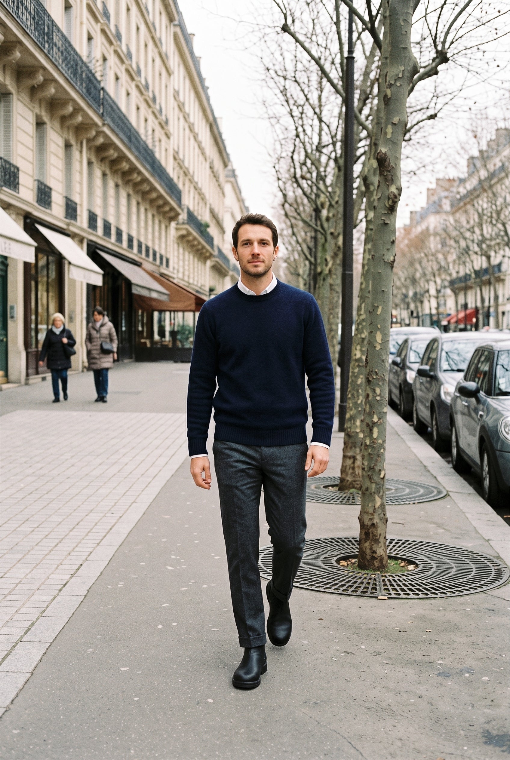 Bottines Homme | Chelsea Aspect Cuir Semelle Crantée - 8