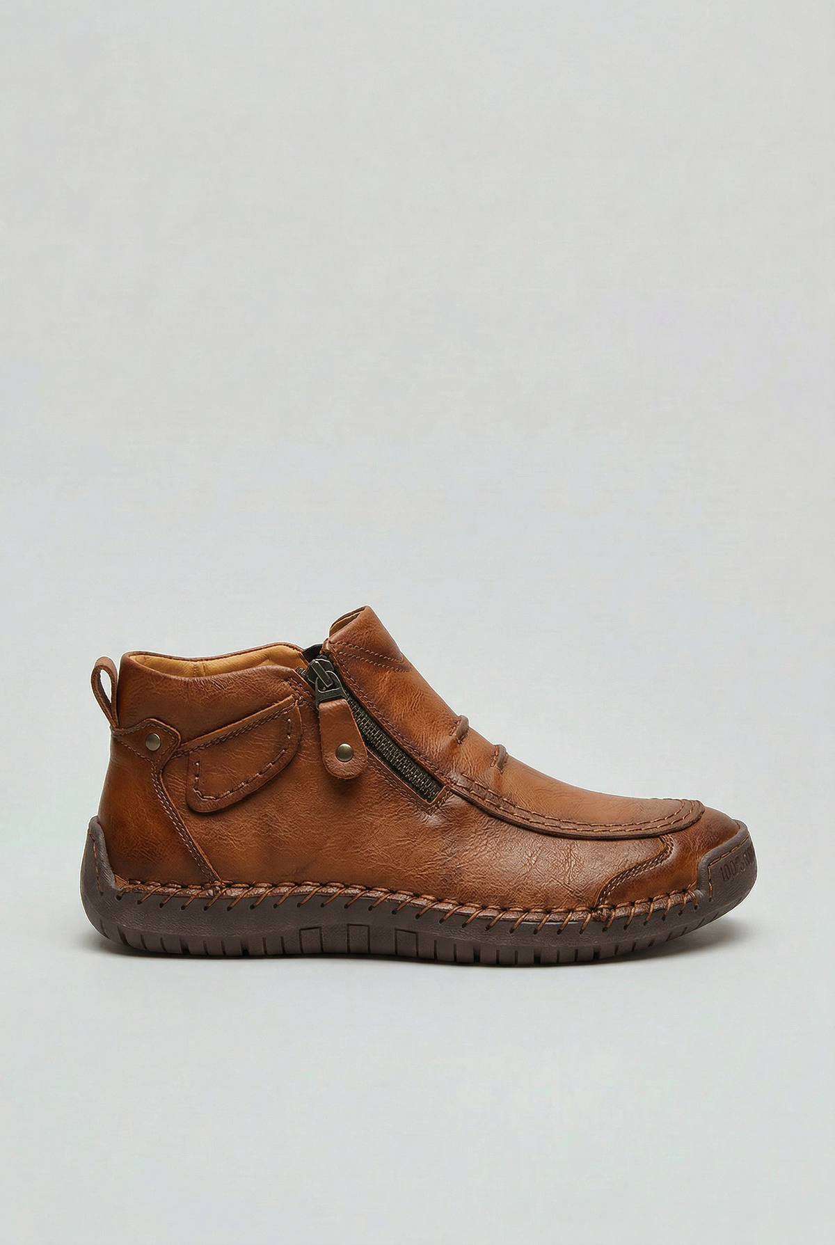 Bottines Homme | Zip Latéral Bout Surpiqué Semelle Souple - 7