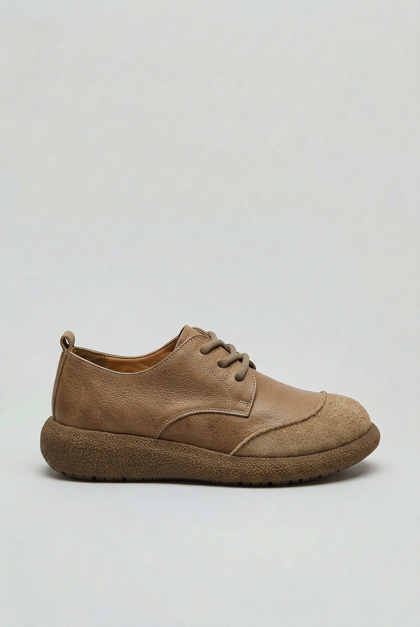 Chaussures Homme | À Lacets Aspect Daim Bout Surpiqué Semelle Épaisse - 1