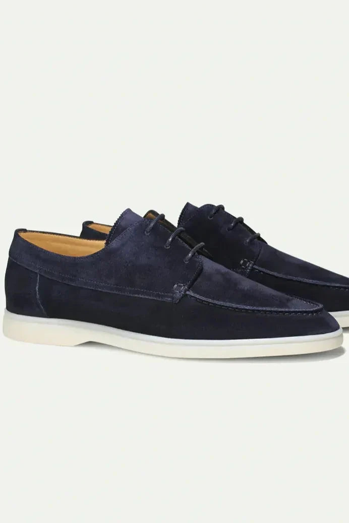 Chaussures Homme | Bateau À Lacets Aspect Daim Bout Surpiqué - 3
