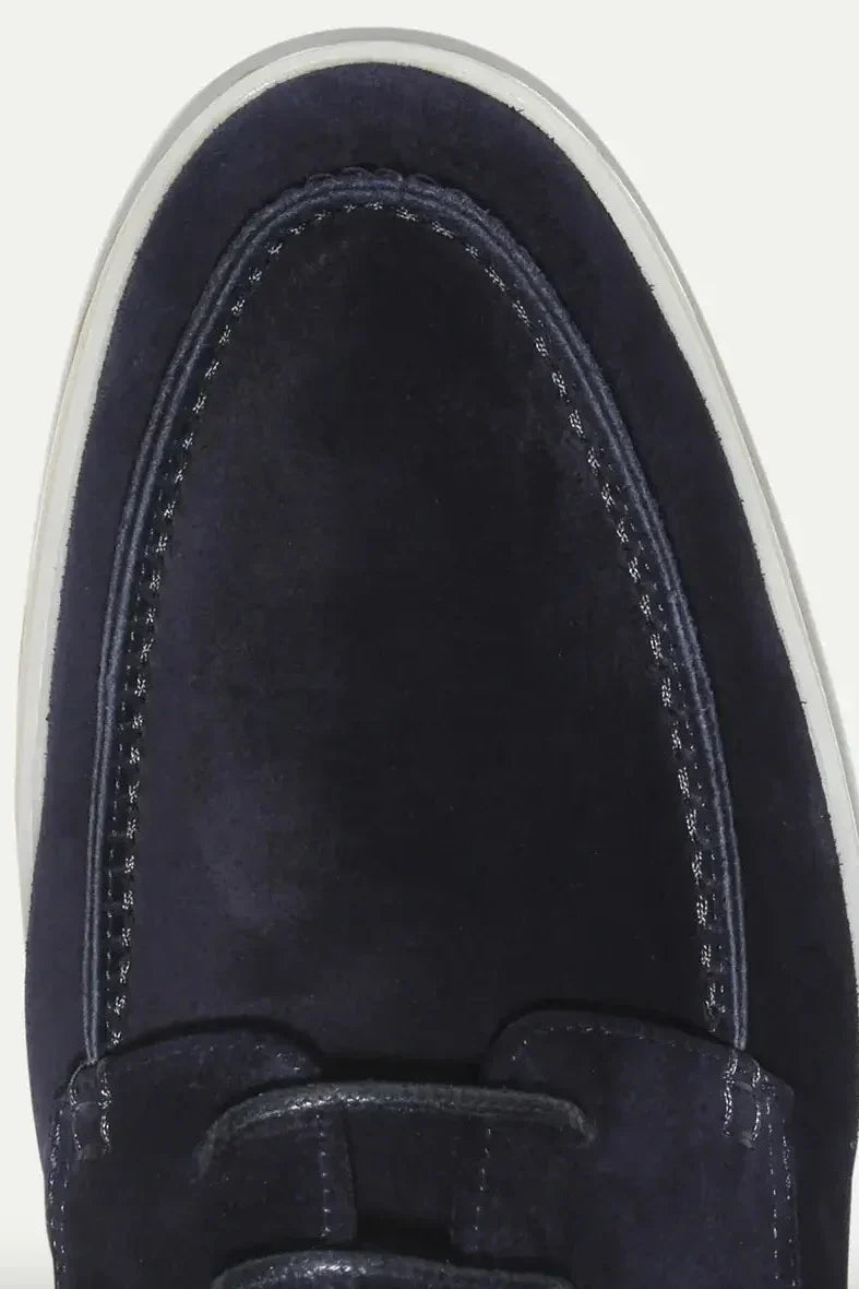 Chaussures Homme | Bateau À Lacets Aspect Daim Bout Surpiqué - 4