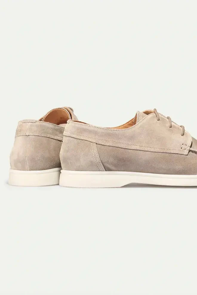 Chaussures Homme | Bateau À Lacets Aspect Daim Bout Surpiqué - 7