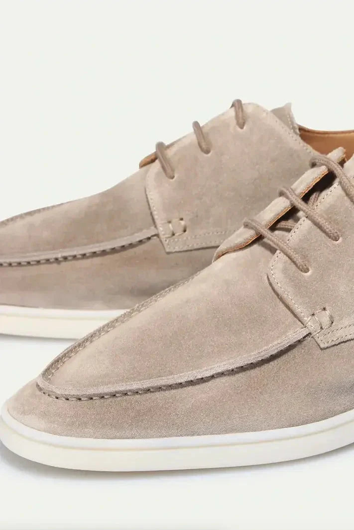 Chaussures Homme | Bateau À Lacets Aspect Daim Bout Surpiqué - 8