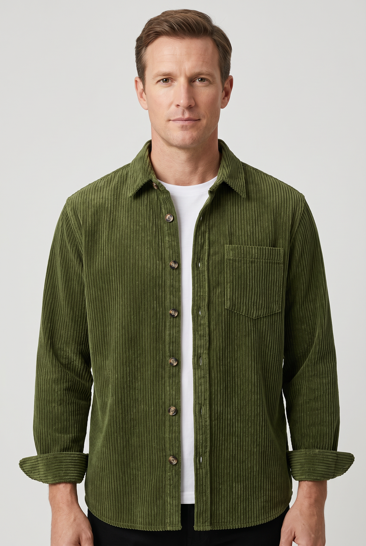 Chemise Homme | Boutonnée Col Pointe Côtelée - 5