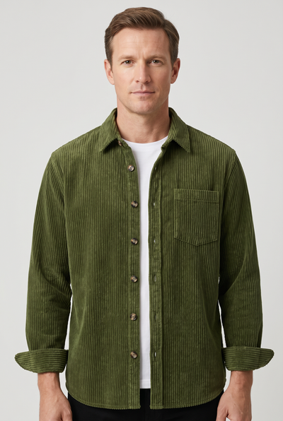 Chemise Homme | Boutonnée Col Pointe Côtelée - 5
