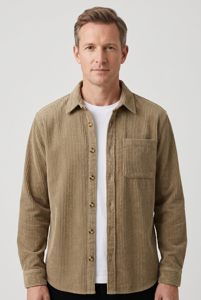 Chemise Homme | Boutonnée Col Pointe Côtelée - 6