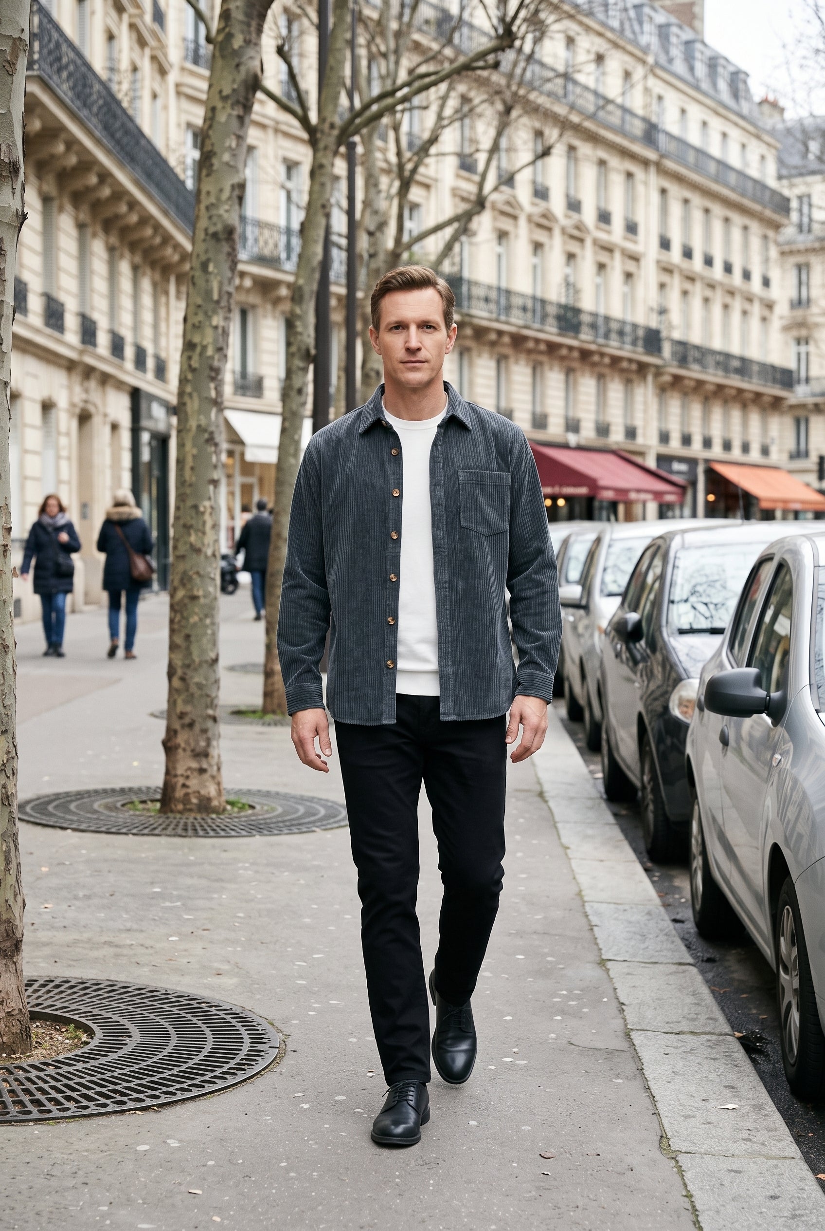 Chemise Homme | Boutonnée Col Pointe Côtelée - 7
